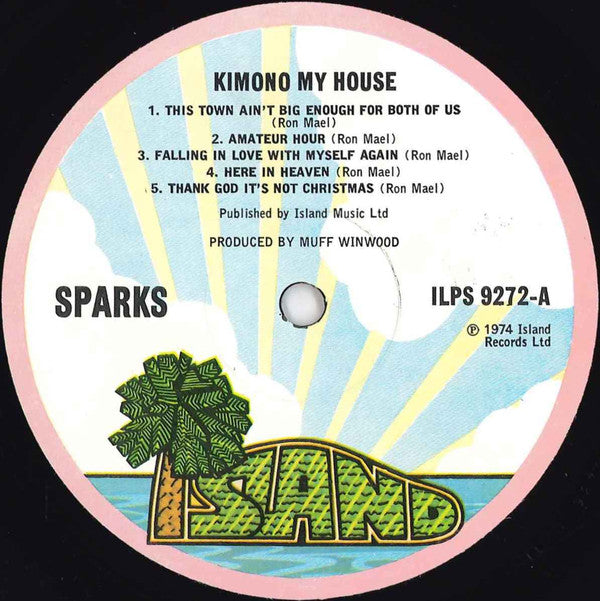 Sparks. Kimono My House VG+ VG