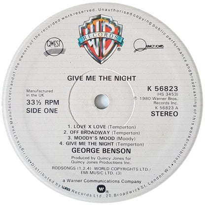 George Benson. Give Me The Night VG+VG - Ad-Astra Records