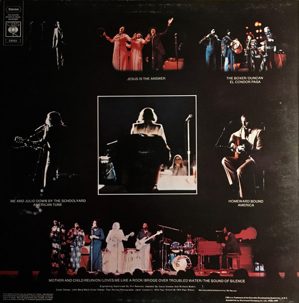 Paul Simon. With Urubamba And The Jessy Dixon Singers ‎– Paul Simon In Concert Live Rhymin' VG+VG