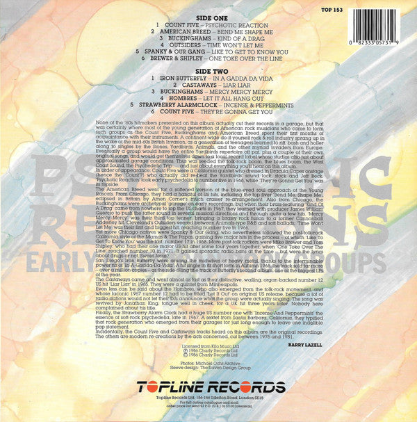 Various. Psychotic Reactions - Early American Rock Groups VG+VG