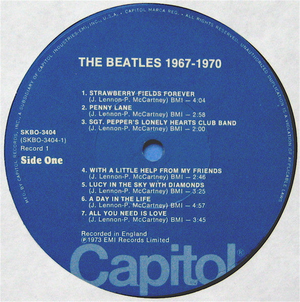 The Beatles. 1967 - 1970 (  Reissue, Los Angeles Capitol Labels ) VG+VG