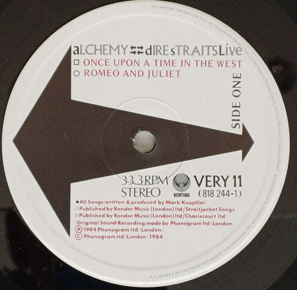 Dire Straits. Alchemy - Dire Straits Live ( Gatefold ) VG+VG - Ad-Astra Records