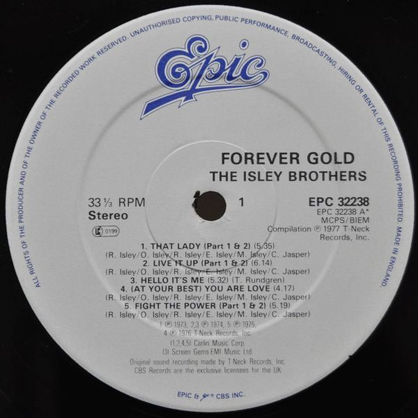The Isley Brothers. Forever Gold  VG+VG - Ad-Astra Records