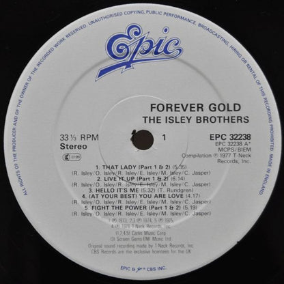 The Isley Brothers. Forever Gold  VG+VG - Ad-Astra Records