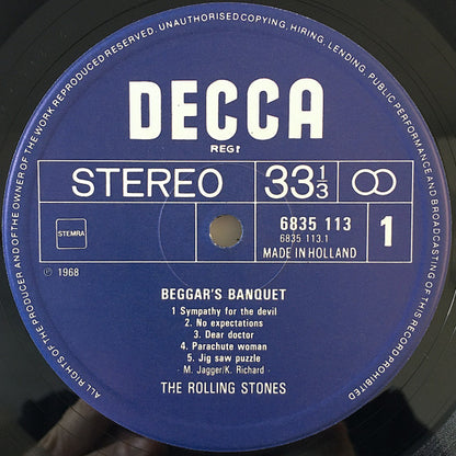 The Rolling Stones. Beggars Banquet ( Dutch Re Issue ) VG+VG