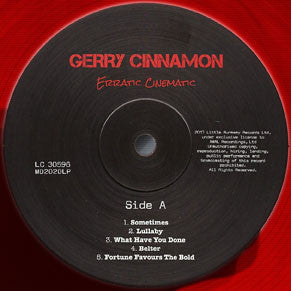 Gerry Cinnamon. Erratic Cinematic ( Ltd Edition Red Vinyl ) VG+VG+