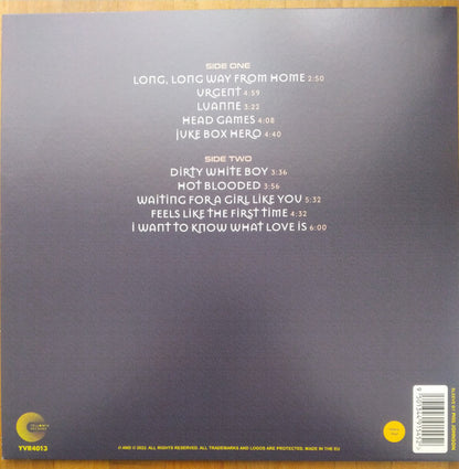 Foreigner.  A Long, Long Way From Home ( TOKYO, JAPAN - 29TH APRIL 1989 ) Yellow Vinyl