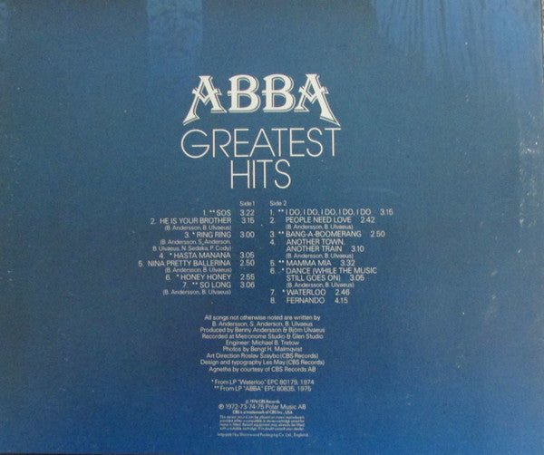 ABBA. Greatest Hits VG VG - Ad-Astra Records