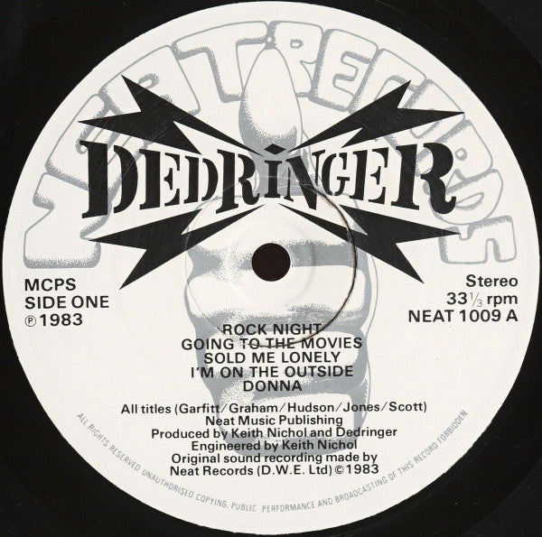 Dedringer. Second Arising VG+VG - Ad-Astra Records
