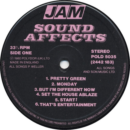 The Jam. Sound Affects VG VG - Ad-Astra Records