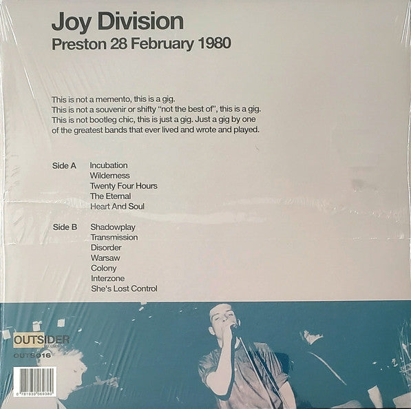 Joy Division. Preston 28 February 1980 Release Date 24th July