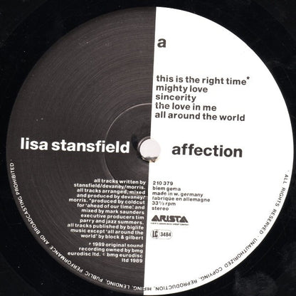 Lisa Stansfield. Affection VG+VG