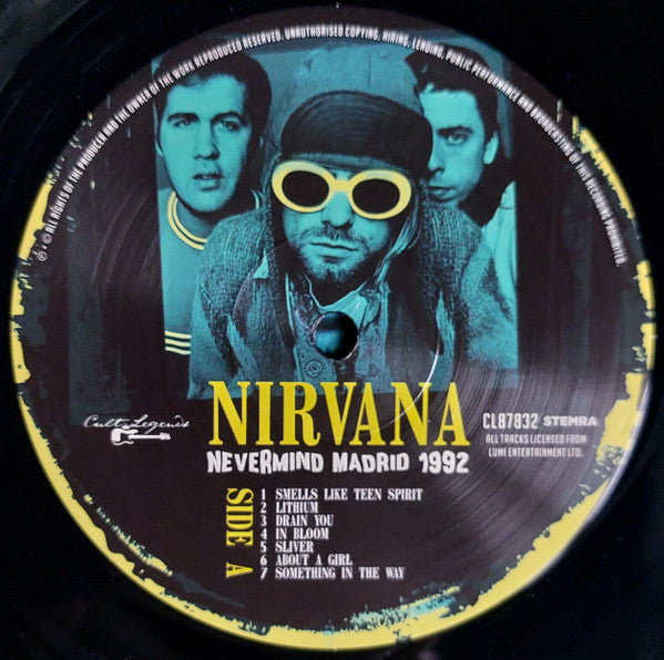 Nirvana. Nevermind Madrid 1992 (  Live At Palacio de Deportes de la Comunidad de Madrid, Madrid, Spain 3rd July 1992. 180 grams edition. )