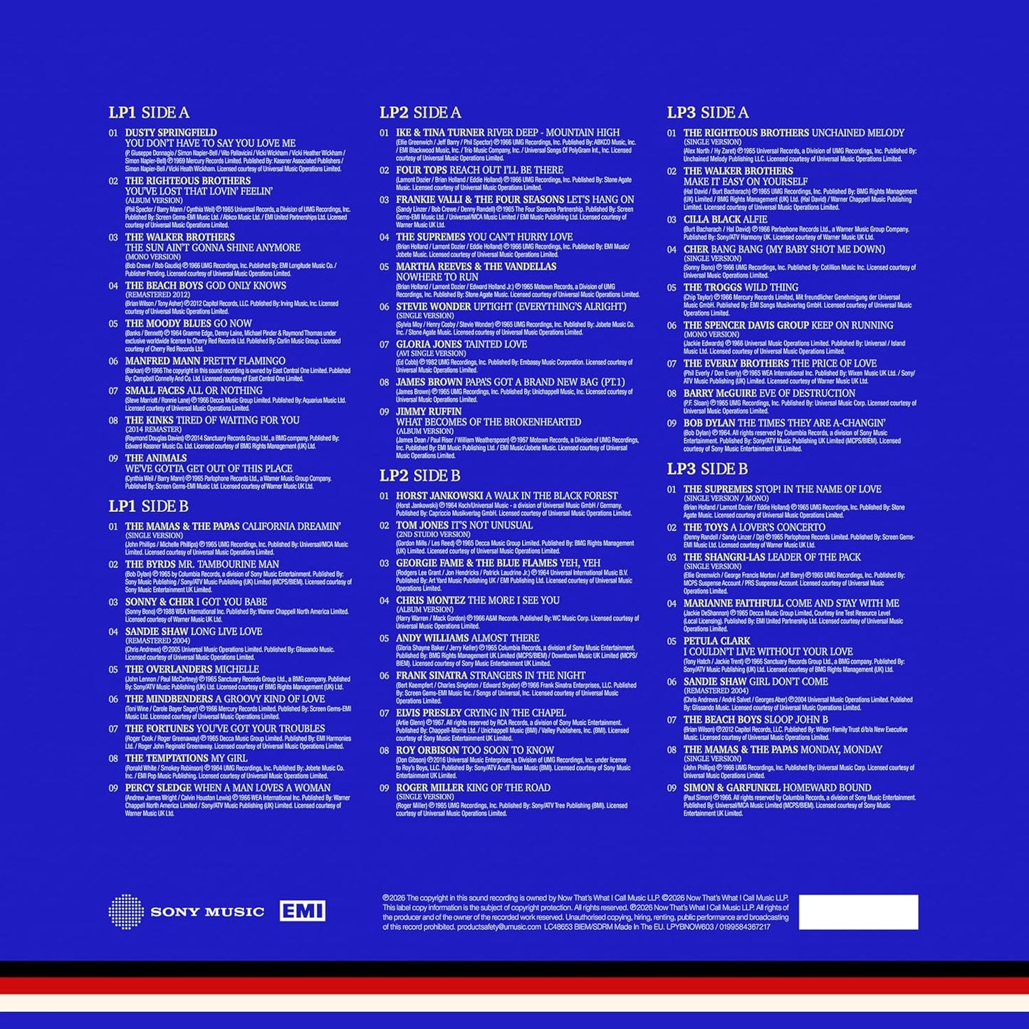 NOW Yearbook Presents the 60s - Vol. 3 ( Triple Blue Vinyl ) Release Date 10th July