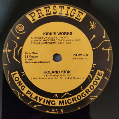 Roland Kirk with Jack McDuff.  Kirk's Work ( German Issue ) VG+VG