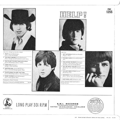 The Beatles. Help Mono ( 1st Pressing ) VG G+