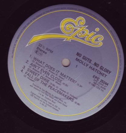 Molly Hatchet. No Guts...No Glory VG+VG - Ad-Astra Records