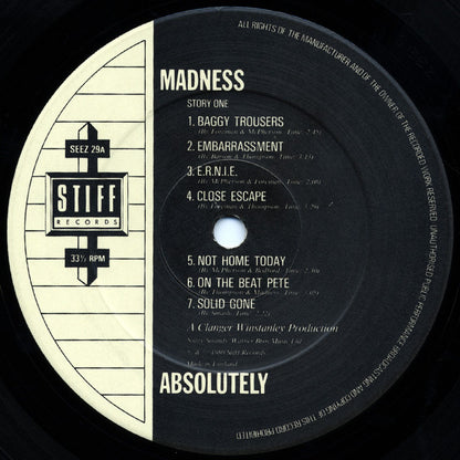 Madness. Absolutely VG+VG - Ad-Astra Records