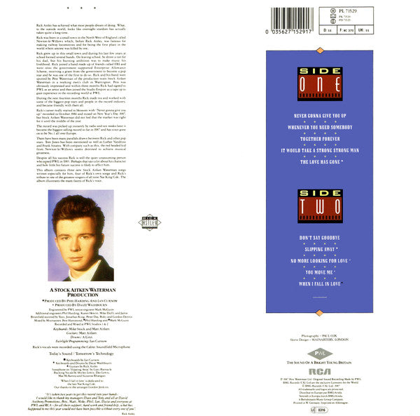 Rick Astley. Whenever You Need Somebody VG+VG