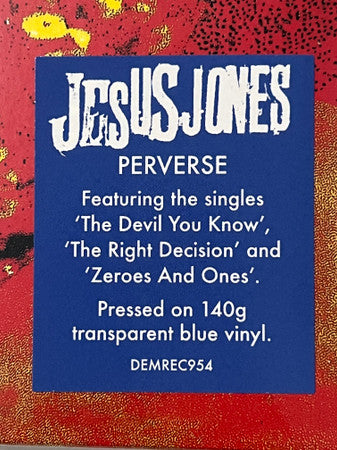 Jesus Jones. Perverse ( 140g Blue Vinyl )