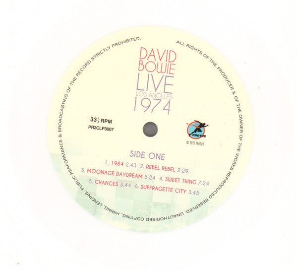 David Bowie. Live Los Angeles 1974 ( Double White 180g Vinyl )