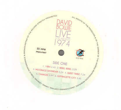 David Bowie. Live Los Angeles 1974 ( Double White 180g Vinyl )