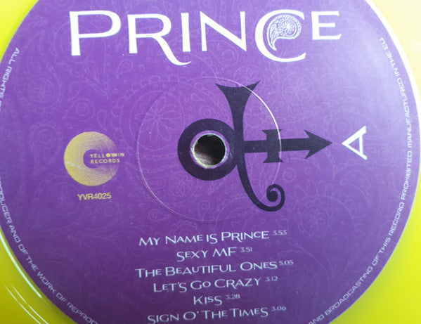 Prince. Rock Over Germany Festival' Luneberg, Germany 3rd September 1993. ( Yellow Vinyl ) - Ad-Astra Records