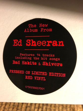 Ed Sheeran. = ( Equals ) Red Vinyl VG+VG+
