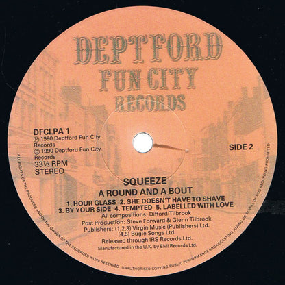 Squeeze. A Round And A Bout ( Recorded Live at Newcastle City Hall (11.1.90) and Hammersmith Odeon (16.1.90) VG+VG