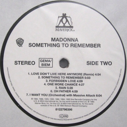 Madonna. Something To Remember ( Compilation 180 g )