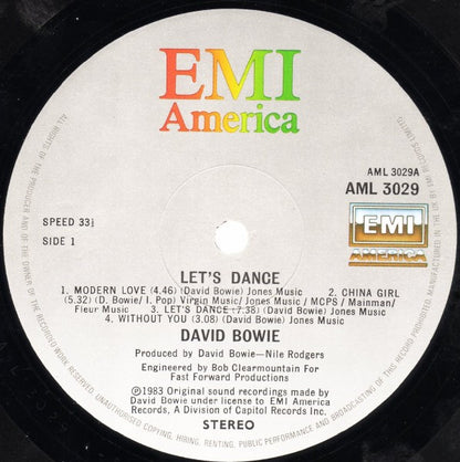 David Bowie. Let's Dance VG+VG - Ad-Astra Records