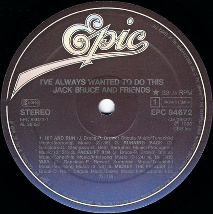 Jack Bruce And Friends. I've Always Wanted To Do This VG+VG