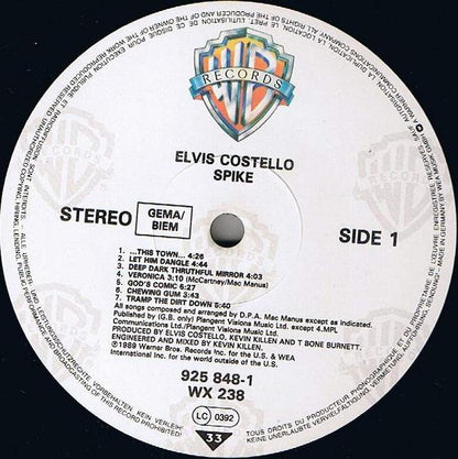 Elvis Costello. Spike VG+VG+