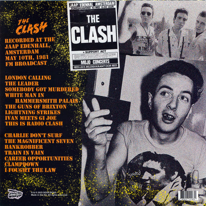 The Clash. Amsterdam's Burning. Recorded at the Jaap Edenhall, Amsterdam, May 10th 1981 ( Ltd Edition Orange Vinyl )