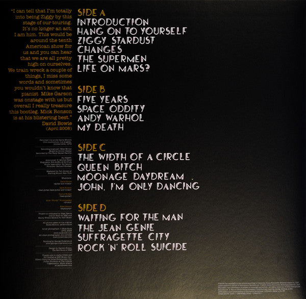 David Bowie.  Live Santa Monica '72 ( Double  Re Issue )