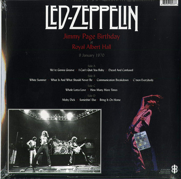 Led Zeppelin. Jimmy Page Birthday At The Royal Albert Hall 9 January 1970 ( Double Album )