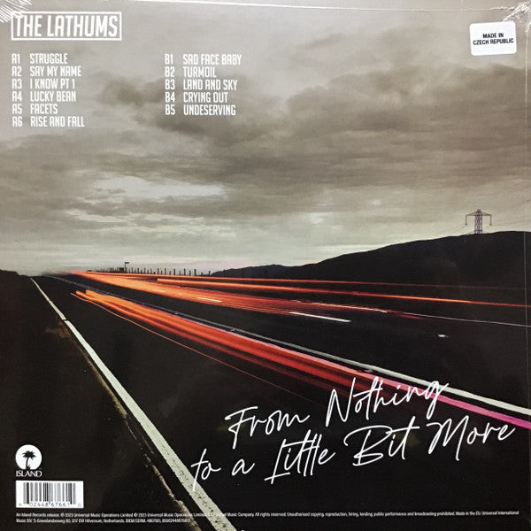 The Lathums. From Nothing To A Little Bit More (  Limited Edition, Red Transparent ) VG+ VG