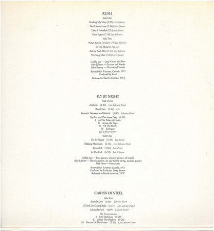 Rush. Archives ( Triple Album ) VG+G+