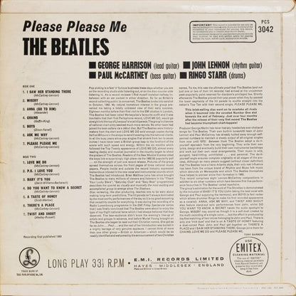The Beatles. Please Please Me ( Eighth pressing, November 1969 until 1970. ) VG+VG