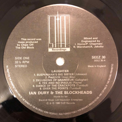 Ian Dury & The Blockheads. Laughter VG+VG