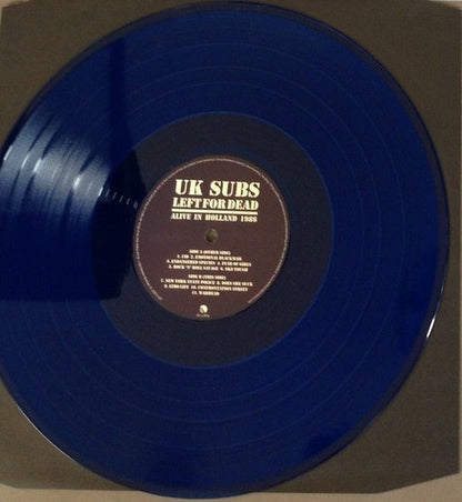 UK SUBS. Left For Dead: Alive In Holland 1986 ( Double Blue Vinyl ) VG+VG+