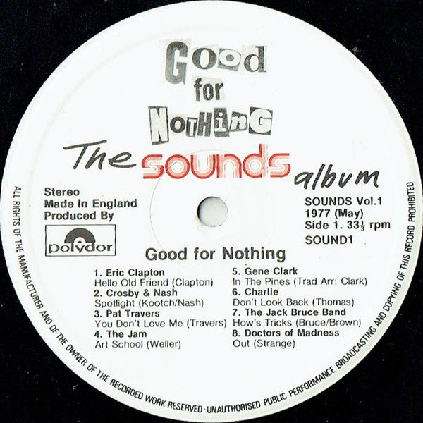 Various Good For Nothing. The Sounds Album, Vol 1 VG+VG - Ad-Astra Records