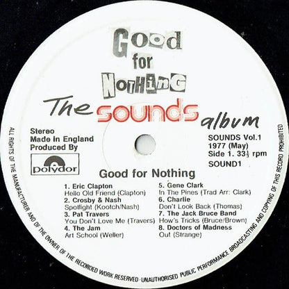 Various Good For Nothing. The Sounds Album, Vol 1 VG+VG - Ad-Astra Records