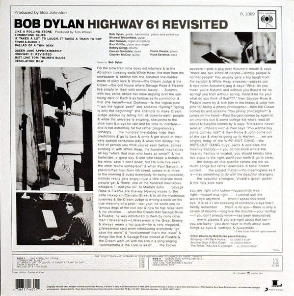 Bob Dylan. Highway 61 Revisited (  Reissue, Repress, Mono, 180 Gram ) VG+VG+