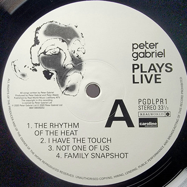 Peter Gabriel. Plays Live ( Remastered, Stereo, 180 Gram, Half-Speed Remaster Double ) VG+VG+