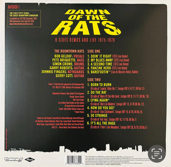 The Boomtown Rats. The Boomtown Rats in 'Dawn Of The Rats' (Demos, B-Sides And Live 1975-1979 Green Vinyl) ) VG+VG+