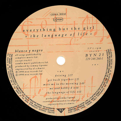 Everything But The Girl. The Language Of Life VG+VG