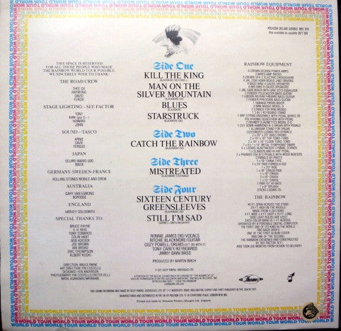 Rainbow. On Stage (  Stereo, Gatefold ) VG+VG