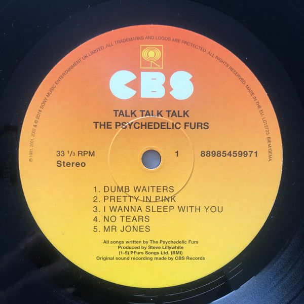 The Psychedelic Furs. Talk . Talk . Talk ( Re Issue 180 g ) - Ad-Astra Records