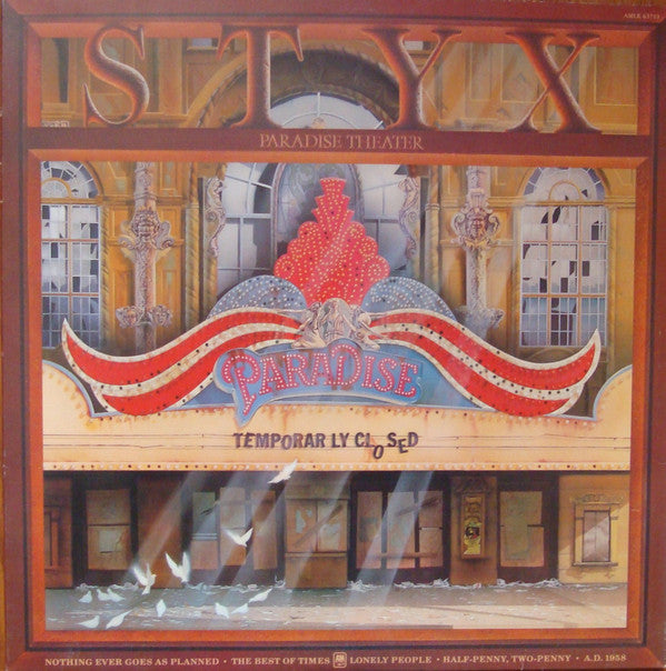 Styx. Paradise Theatre ( Etched Gatefold ) VG+ G+ - Ad-Astra Records